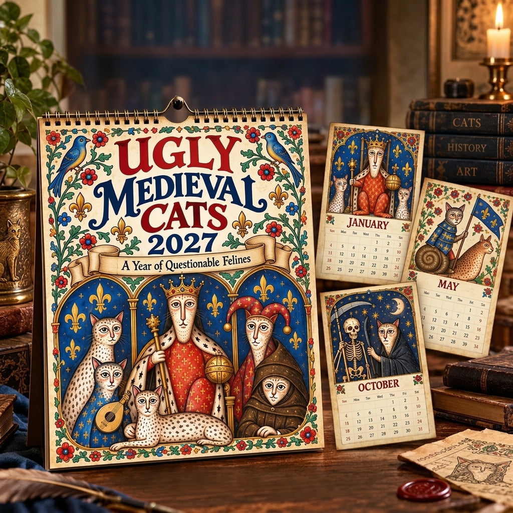 12 Months of Ugly Medieval Cats